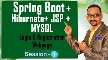 Spring Boot Project Session-1|| Login,Registration using Hibernate, MySql, JSP, Springboot [STS]