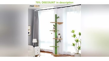 A must-have product! Cat Tree 5-Tier Floor to Ceiling Cat Tower Cactus Tall Climbing Tree with Scr