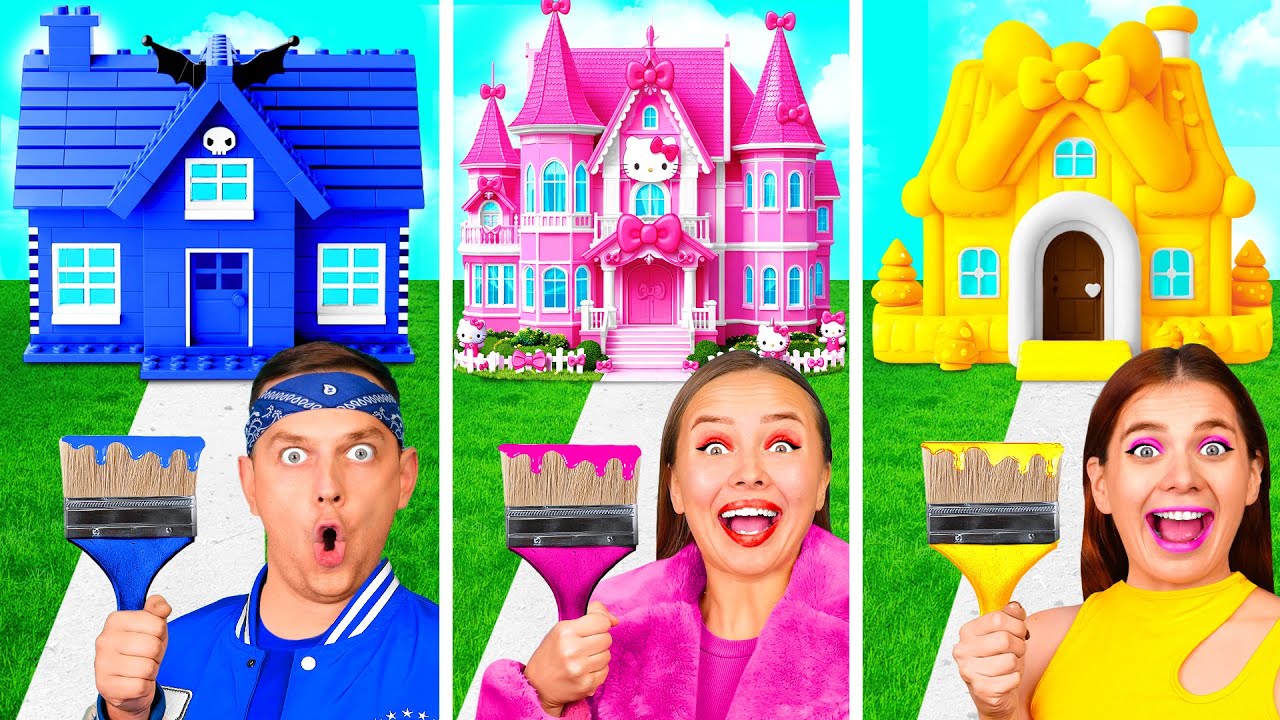 Домики Одного Цвета Челлендж | Сумасшедший Челлендж от BaRaDa Best