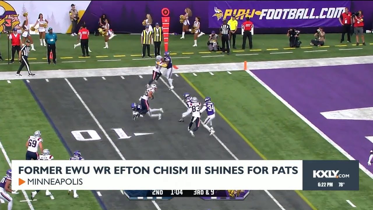 Former EWU WR Efton Chism III shines for Patriots
