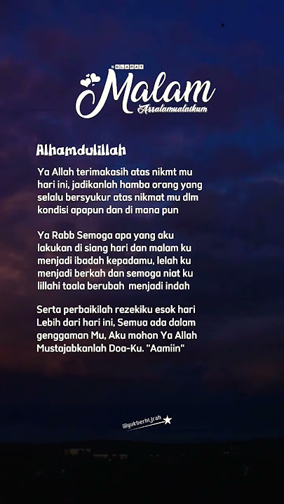 Ya Allah terima kasih atas nikmatMu hari ini, jadikanlah hamba org yg selalu bersyukur #doa #dzikir