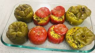 Dolma Recipe - Stuffed Peppers and Tomatoes