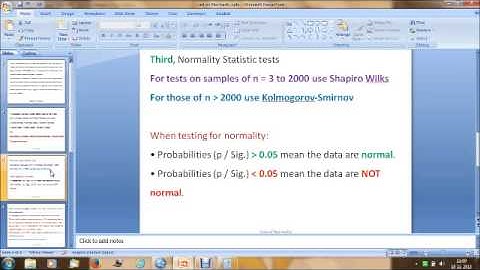Tests of Normality Using SPSS