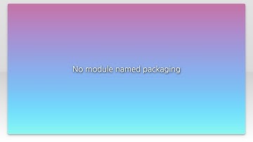 No module named packaging