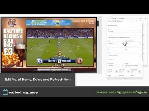 embedsignage.com Tutorial: RSS Widget