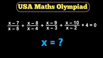 USA Math Olympiad | A Nice Algebra Problem | Can You Solve This? | Find the Value of x