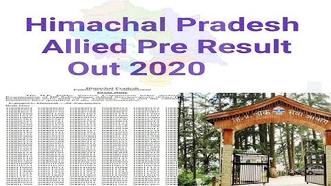 HPPSC Allied Pre Exam Result Out 2020