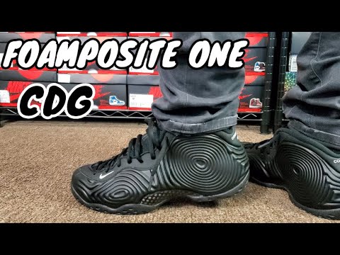 NIKE AIR FOAMPOSITE ONE CDG REVIEW & ON FEET - YouTube