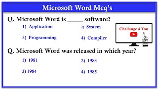 Top 100+ Microsoft (MS) World mcq question With Answers - MS Word - MS Office Mcq screenshot 2