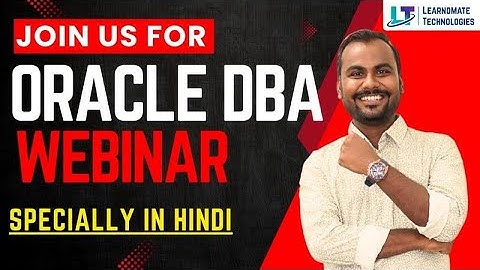 Oracle DBA Webinar in Hindi | Basic of DBA and How to crack Job | Ankush Sir