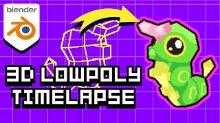 Caterpie from Pokémon | #3d #lowpoly #pokemon #caterpie screenshot 3