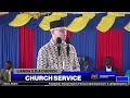 The Government Spokesman is attending church service at Lianda S.D.A Church