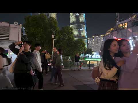 Night Walk in Shanghai Financial Center | 中國上海陸家嘴金融中心街拍