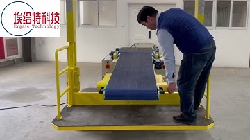 Help loaders unload parcels and irregular goods easily from containers.#conveyor #warehouse #loading