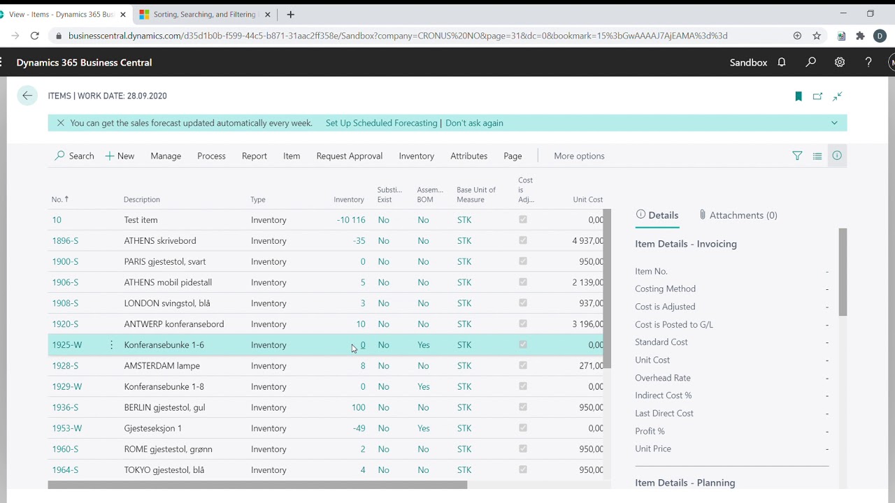 Dynamics 365 Business Central Filtering Searching YouTube