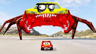 Epic Escape From Lightning McQueen Eater Monsters | McQueen VS McQueen | BeamNG.Drive #442