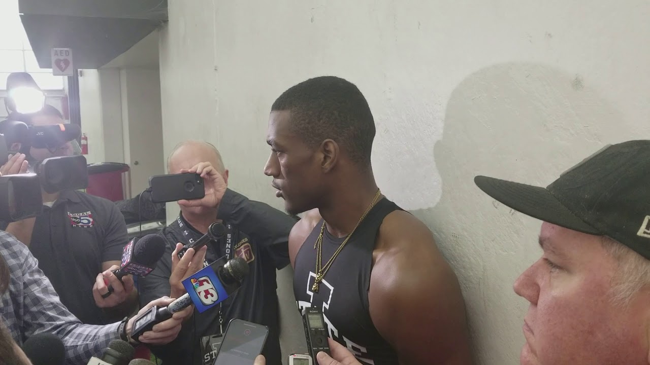 CFTV: Hakeem Butler speaks to media after Pro Day