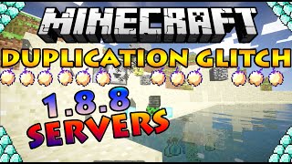 Minecraft Duplication Glitch 1.8.71.8.8 Any Item Works On Vanilla Servers 1.8.8 - Multiplayer