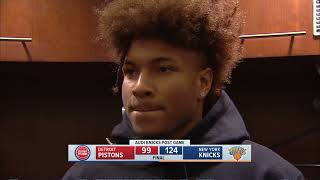 Miles McBride PostGame Interview | Detroit Pistons vs New York Knicks