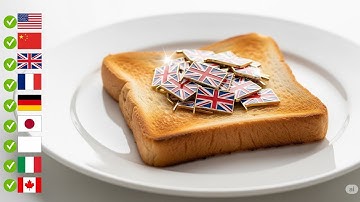 Satisfying AI ASMR || Spreading Flags On Toast 🍞🌍 (Flag Series Part 2)