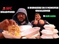 5  burgers in 5 minutes challenge  ft mk eats  sfc bradford  chicken sandwhiches