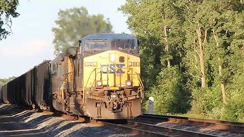 CSX general manifest with old CW44 and an SD40-2 CSX 8388 trailing!
