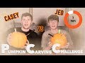 SIBLING CHALLENGE! 5 MINUTE PUMPKIN CARVING VS JED!!