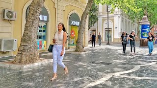 Baku City Center -Summer, July 2021 Nizami Street - Walking Tour - Azerbaijan, Downtown
