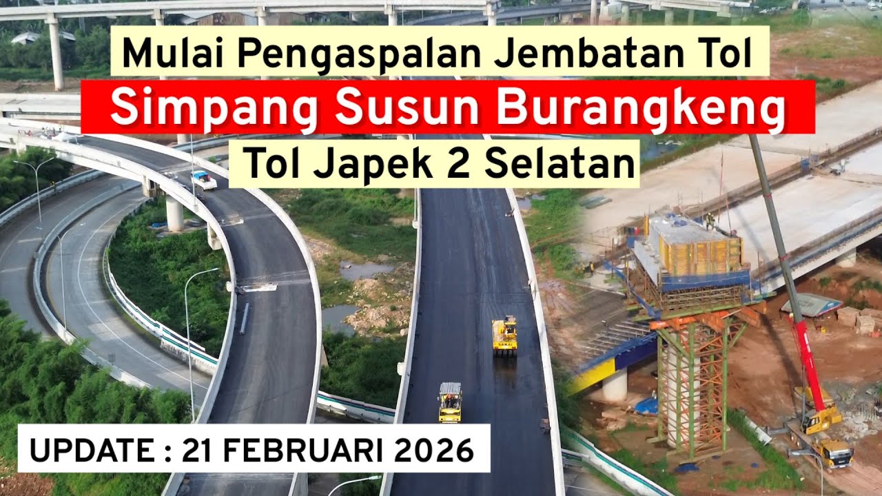 Pengaspalan Jembatan Tol Ramp 7 Simpang Susun Burangkeng Tol Japek 2 Selatan | 21 Februari 2026