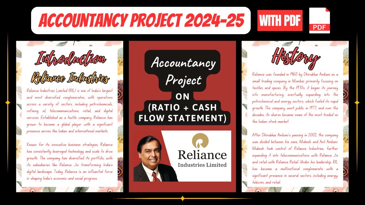 Accountancy Project Class 12th 2024-25 | Specific Project On Reliance ...