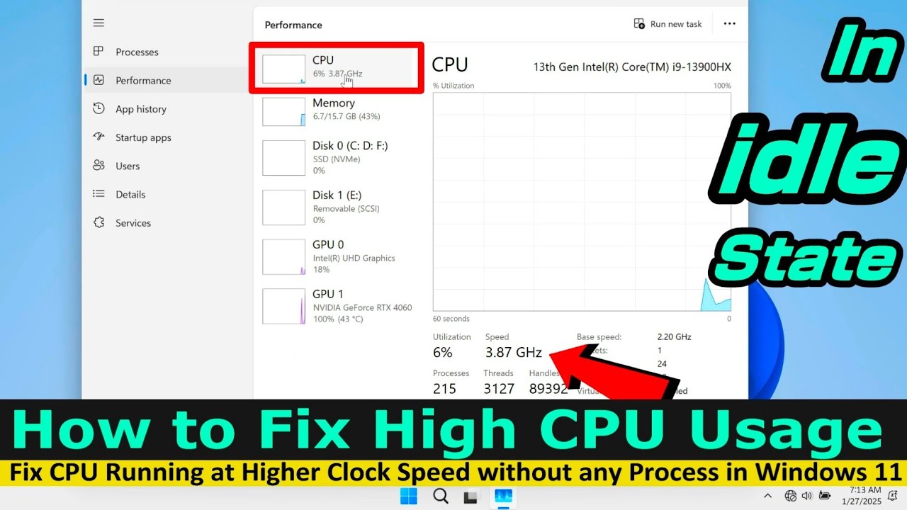 How to Fix High CPU Usage in Windows 11 (No Process Running!) 🚀 - YouTube