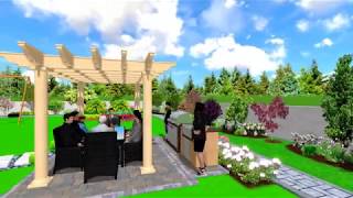 Farmhouse Landscape Design 3D Visualization