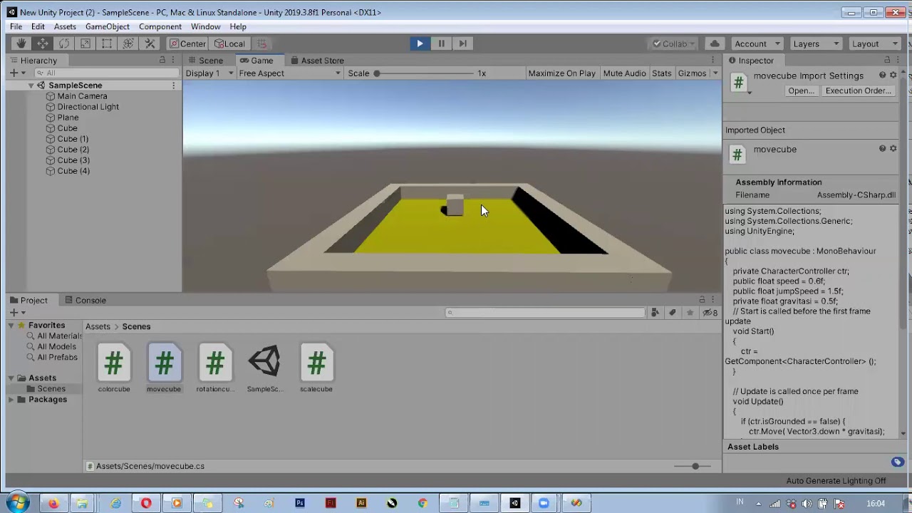 Tugas Game Edukasi 3D (MANIPULASI OBJECT 3D SEDERHANA) Unity 3D - YouTube