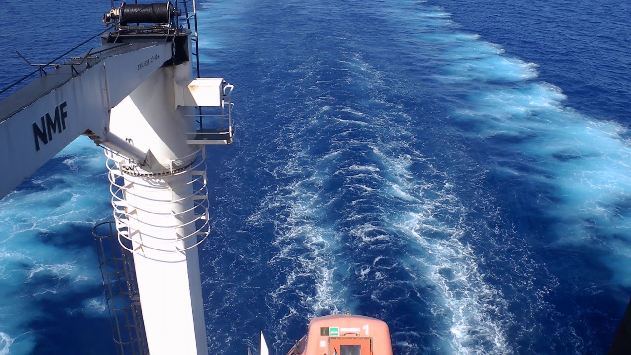 Beautiful Blue Atlantic Ocean from aft of mv Lutetia
