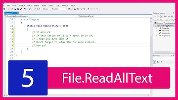 C# IO Tutorial #5 - File.ReadAllText