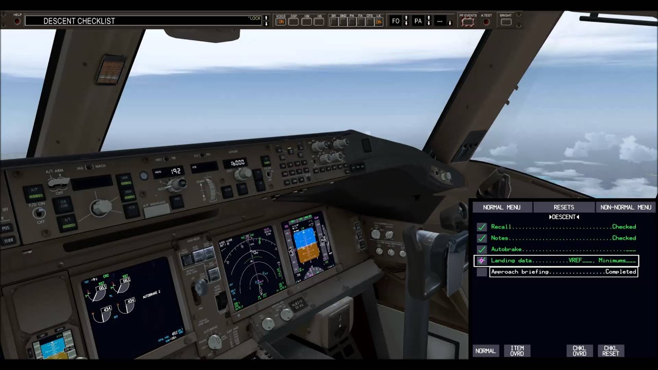 chekclist in fsx pmdg 777?