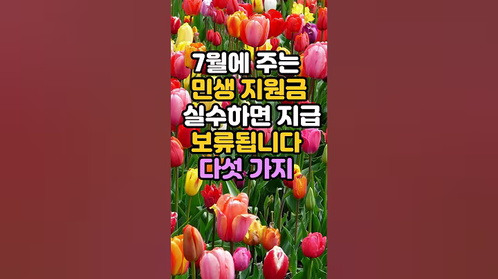 7월에 주는 민생지원금 실수하면지급보류됩니다5가지#이슈#정책#복지