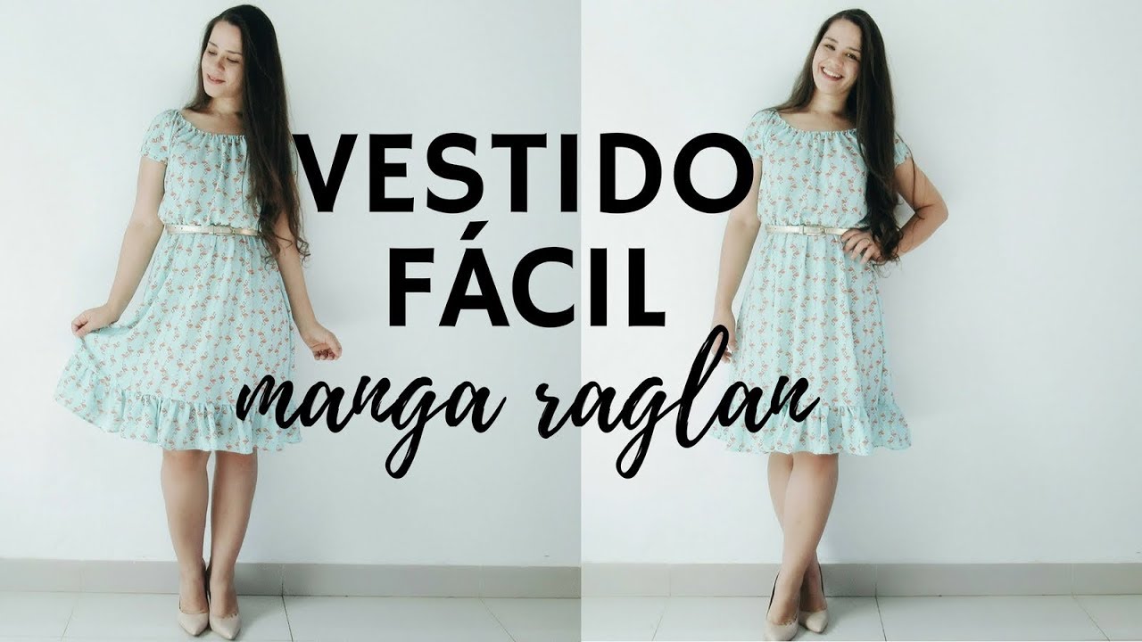 COMO FAZER VESTIDO COM MANGA RAGLAN E ELÁSTICO - COSTURE COMIGO | ELLEN BORGES
