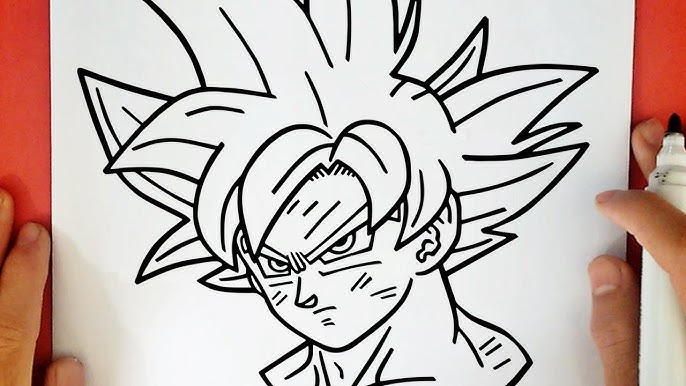 Como desenhar o Goku passo a passo desenho simples e fácil #tutorial #art # desenho #goku #comodesenhar #draw #anime