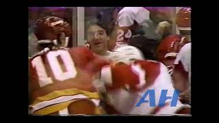 NHL Dec. 3, 1991 Detroit Red Wings v Calgary Flames (R) Live + (HL) Martin Lapointe v Gary Roberts