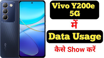 How to show data usage on Vivo Y200e 5G || Vivo Y200e 5G me data usage kaise show kare ||