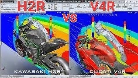 FLOW SIMULATION KAWASAKI H2R VS DUCATI V4R USING SOLIDWORKS
