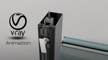 VRAY Animation :: Schüco Jansen VISS SG  façade system (Glass house) Rhino 3D Architecture