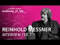 Reinhold Messner zu Gast bei der Siemens Academy of Life - Teil 1 (Full Interview)