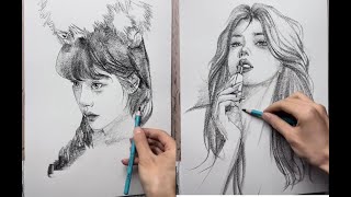 How to Draw a Portrait of Girl Using Reference Photo 45652