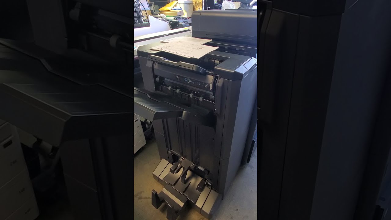 Kyocera TASKalfa 8052ci with Hole Punch and Staple Finisher YouTube