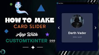 The Most Satisfying Card Slider UI in Python || CustomTkinter Tutorial