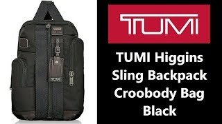 TUMI Higgins Crossbody Sling Backpack Black