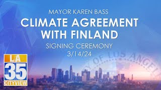 Climate Agreement with Finland Signing Ceremony 3/14/24