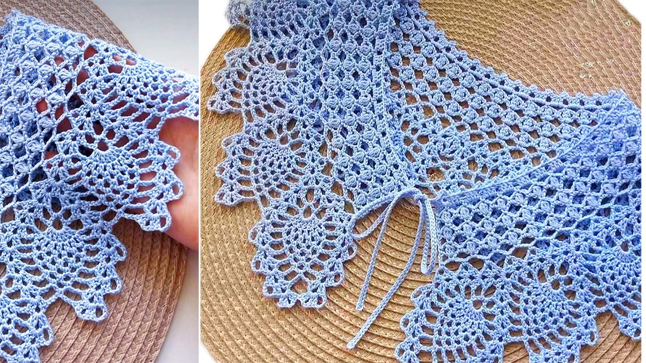 Charming Crochet Lace Collar Tutorial | Easy Peter Pan Neckline